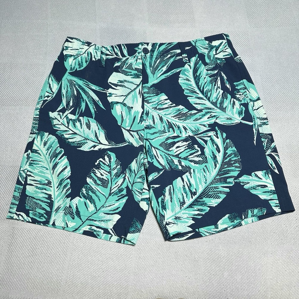 Under Armour Drive Storm Golf Shorts Men's Size 34‎ Performance Tropical Leaves